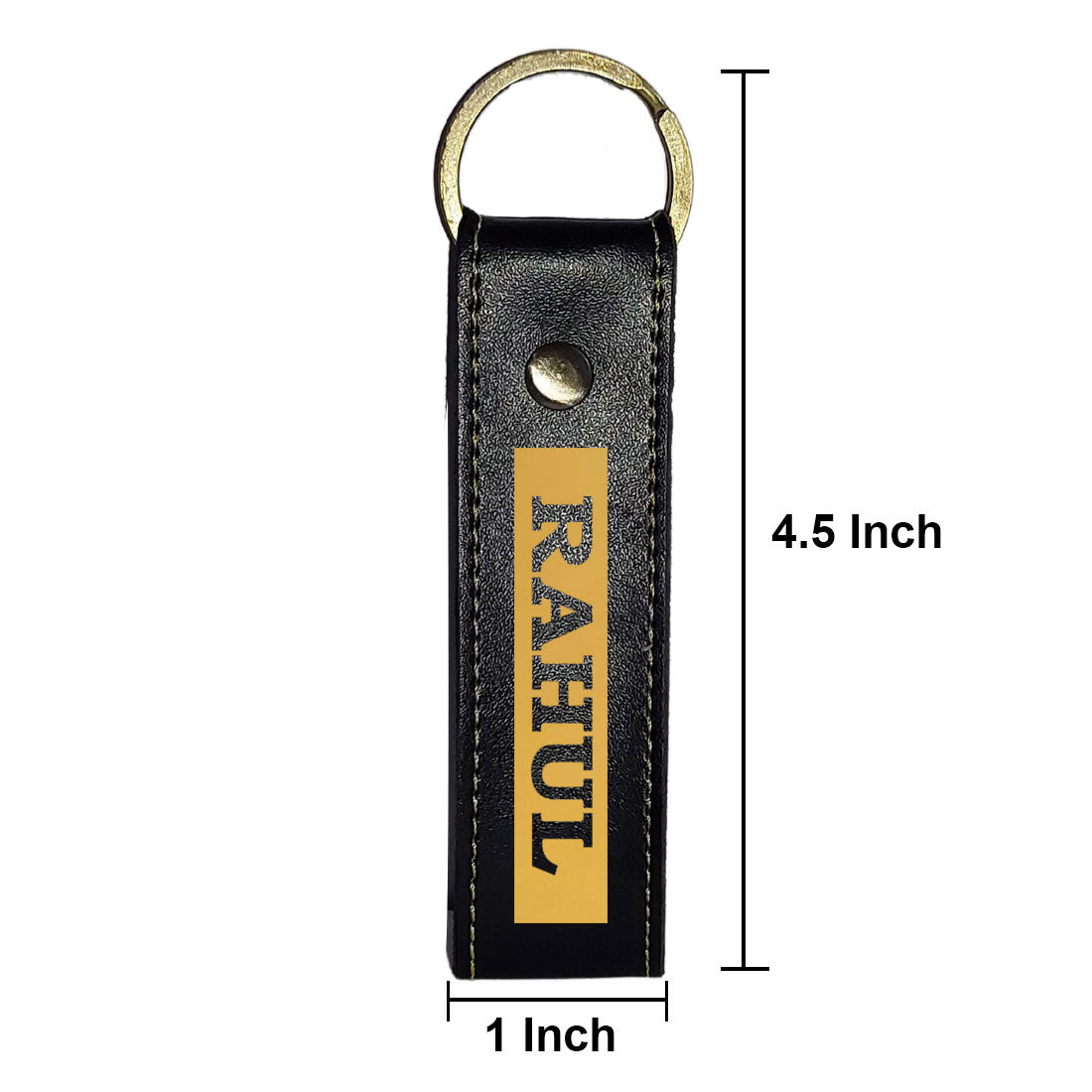 Custom Keychains Vegan Leather for Home Bike Keys - Add Name