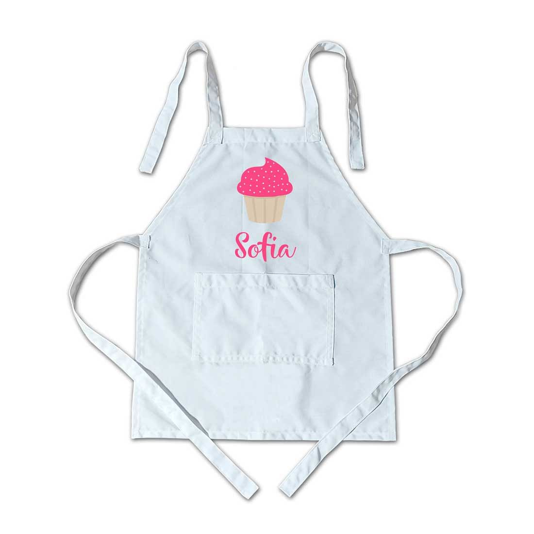 Customized Little Kids Apron With Name - Ice-Cream Nutcase