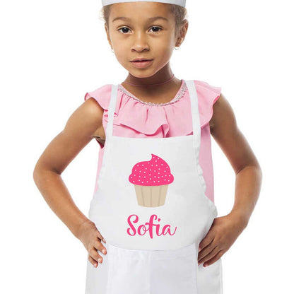 Customized Little Kids Apron With Name - Ice-Cream Nutcase