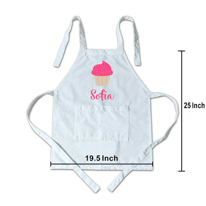 Customized Little Kids Apron With Name - Ice-Cream Nutcase