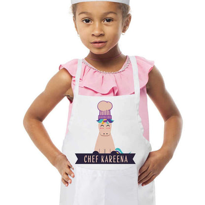 Personalized Kids Cute Chef Apron - Unicorn Nutcase