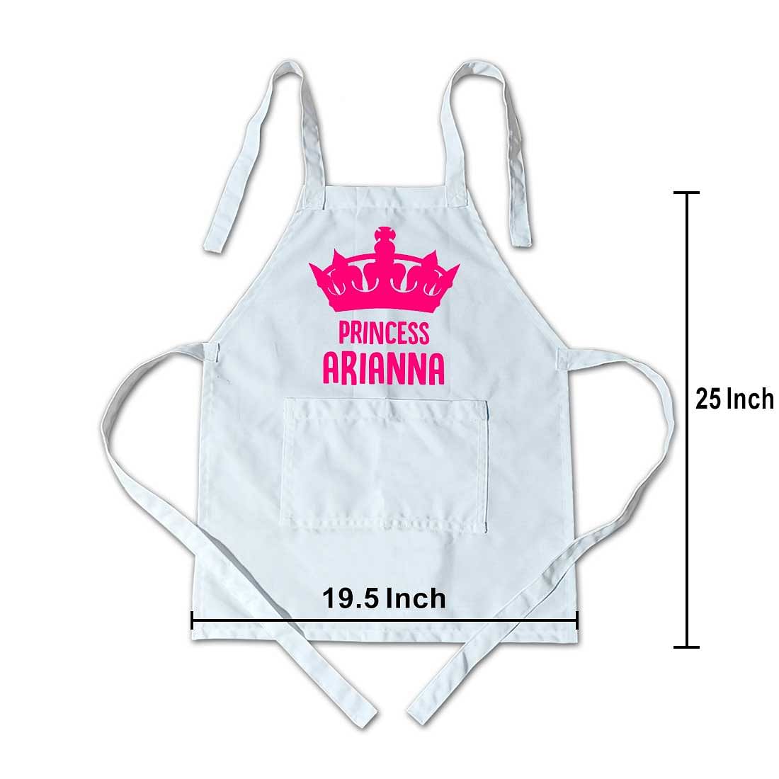 Personalised Girls Apron with Name and Princess Crown Nutcase