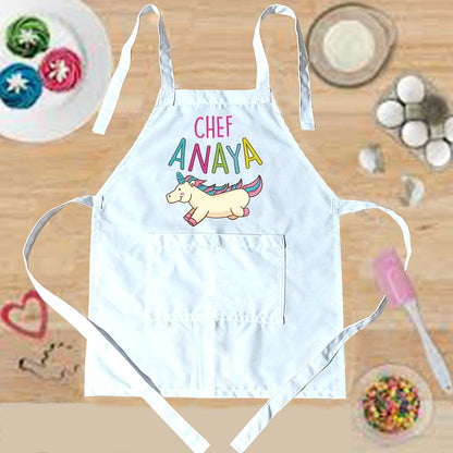 Personalised Children Apron Cute Unicorn Kiddies Aprons Nutcase