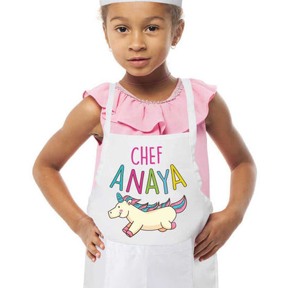 Personalised Children Apron Cute Unicorn Kiddies Aprons Nutcase