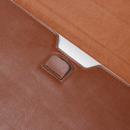 Personalized Leather Laptop Sleeve With Stand - Add Your Initial Nutcase