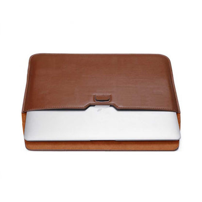 Personalized Leather Laptop Sleeve With Stand - Add Your Initial Nutcase