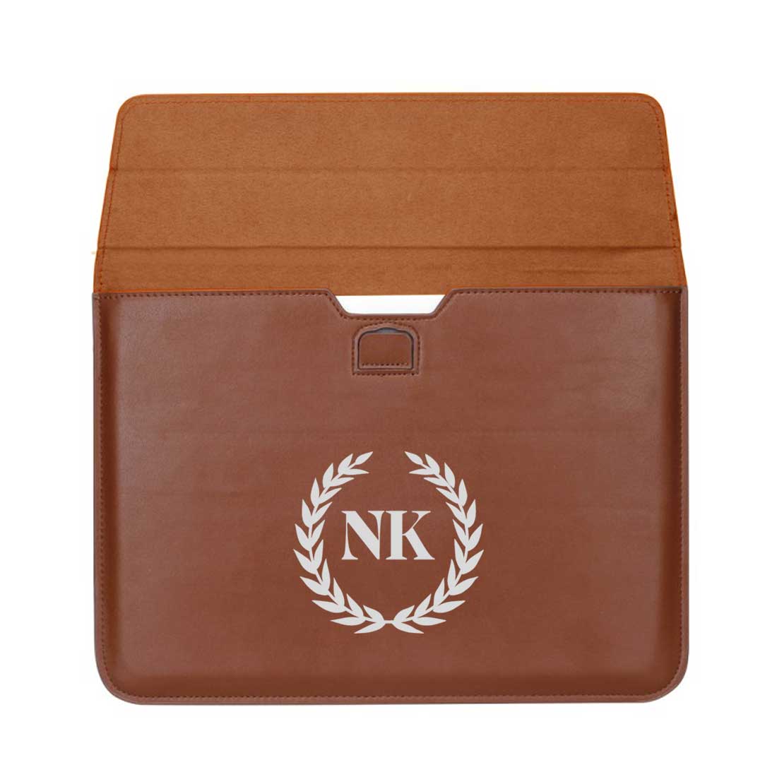 Customized Laptop Sleeve With Name - Add Your Initial Leaves Nutcase