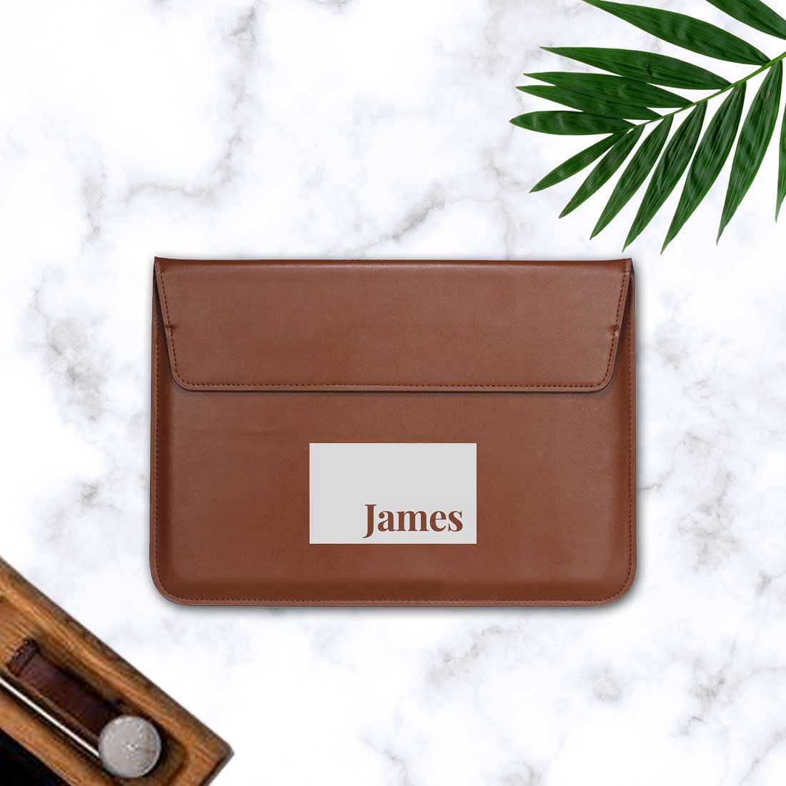 Personalized Laptop Cover For Men Box Name
