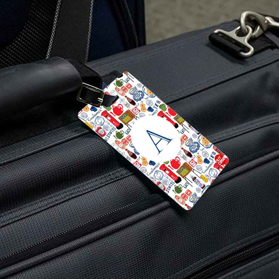 Custom Monogrammed Travel Tags Identification Luggage Set of 2 - British Life