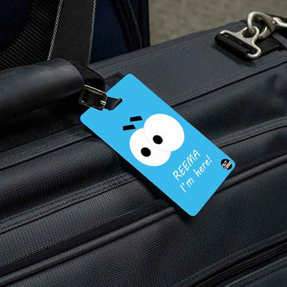 Personalized Travel Bag Tags Identification for Suitcase Set 2 - Big Eyes