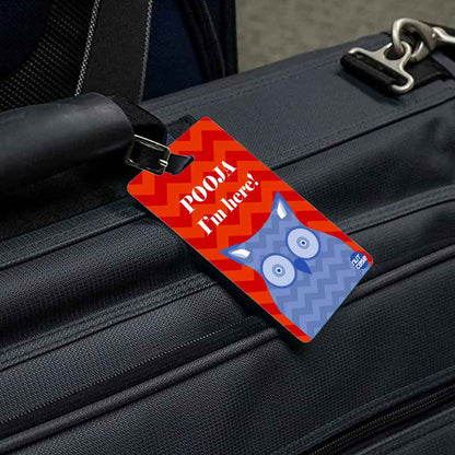 Personalized Luggage Tags Ideal for Travel Set of 2 - Owl