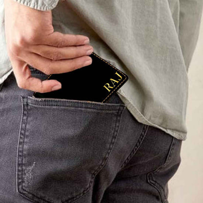 Black Personalized Wallet for Men Custom Gift with Name Nutcase