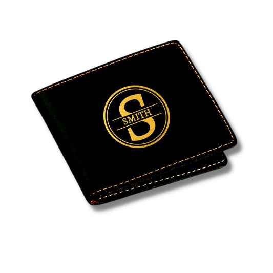 Black Personalized Wallet for Men Custom Gift with Name Nutcase