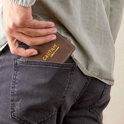 Personalised Wallet for Men Faux Leather Gents Purse - Add Name Nutcase