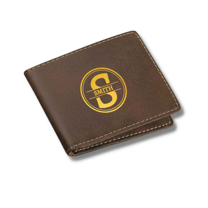 Personalized Wallet Men With Name Gents Purse - Brown Nutcase