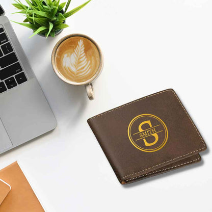 Personalized Wallet Men With Name Gents Purse - Brown Nutcase