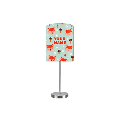 Personalized Kids Bedside Night Lamp-Fox And Mushroom Nutcase