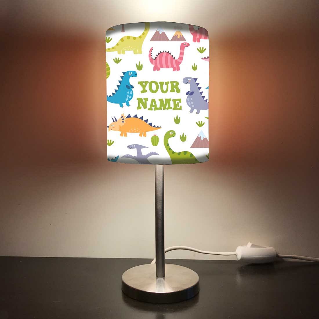 Personalized Kids Bedside Night Lamp-Mini Dinosaur Nutcase