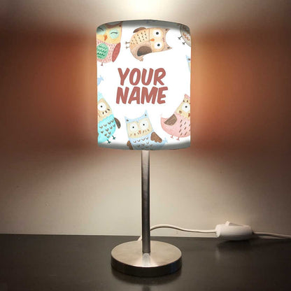 Personalized Kids Bedside Night Lamp-Cute Owl Nutcase