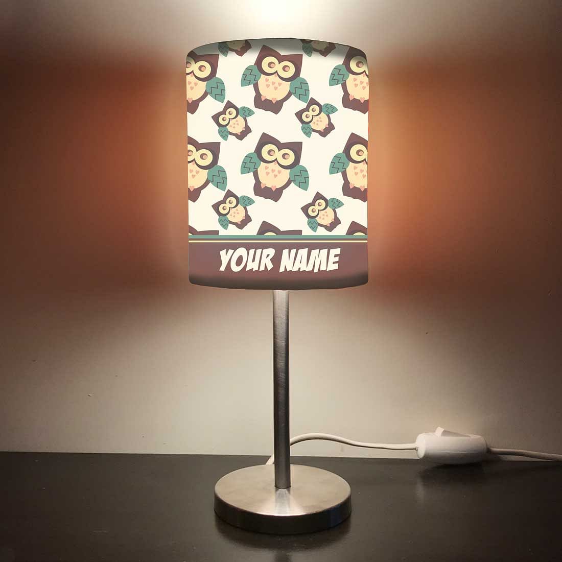 Personalized Kids Bedside Night Lamp-Owl Design Nutcase