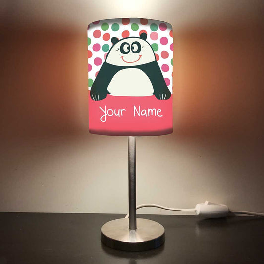Personalized Kids Bedside Night Lamp-Cute Panda Nutcase