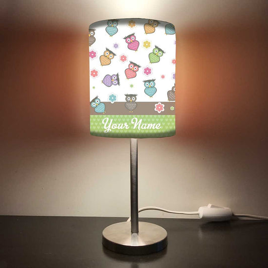 Personalized Kids Bedside Night Lamp-Owl Everywhere Nutcase
