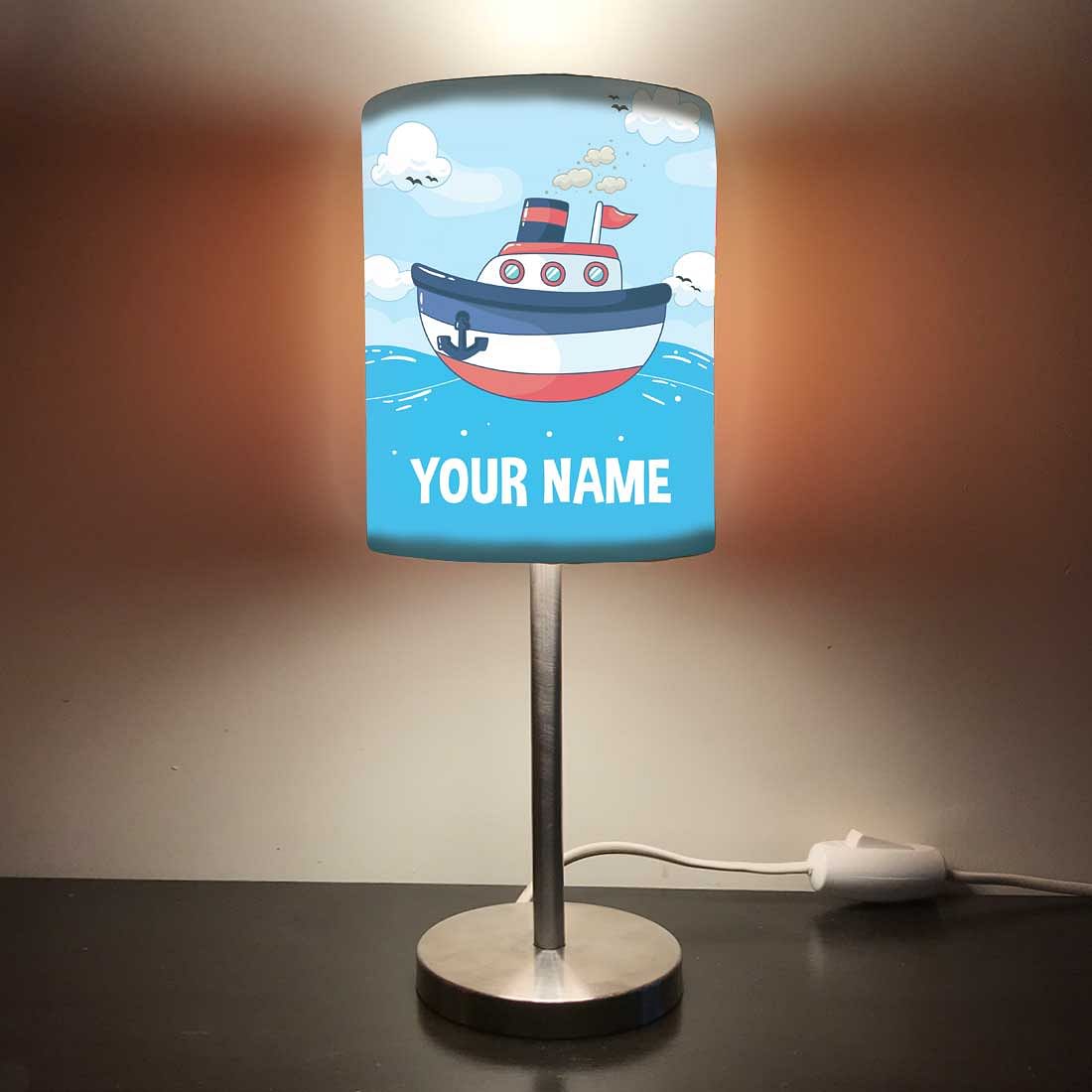 Personalized Kids Bedside Night Lamp-Ship And Sea Nutcase