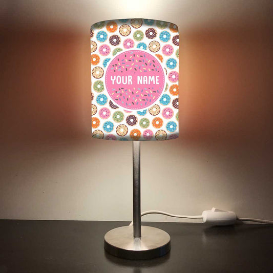 Personalized Kids Bedside Night Lamp-Doughnut Nutcase