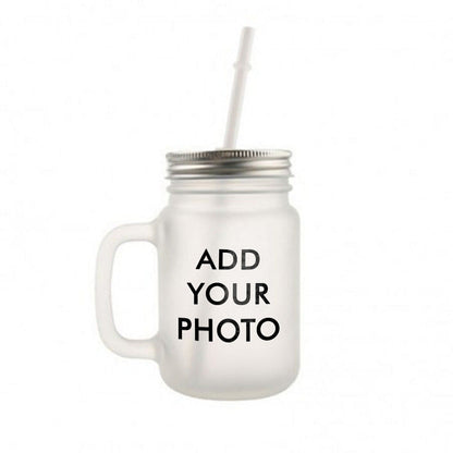 Customized Monogram Mason Jar - Add Your Photo Nutcase