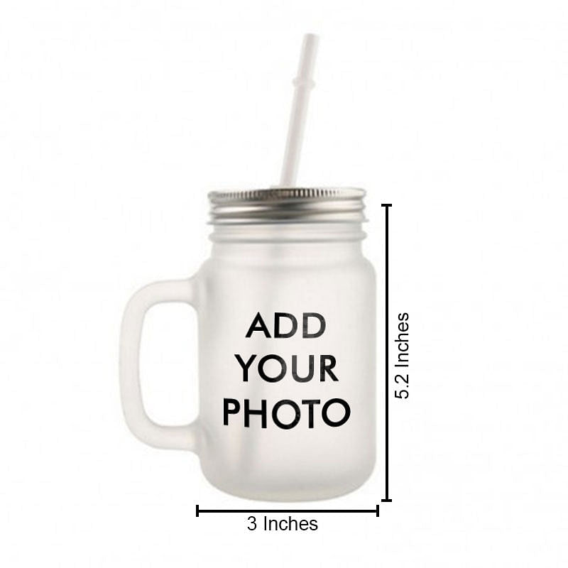 Customized Monogram Mason Jar - Add Your Photo Nutcase