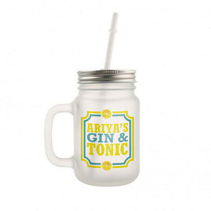 Customized Monogram Mason Jar - Gin & Tonic Nutcase