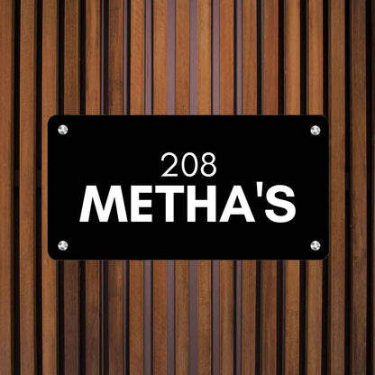 Custom Stainless Steel Name Board for Home Flats House Outdoor