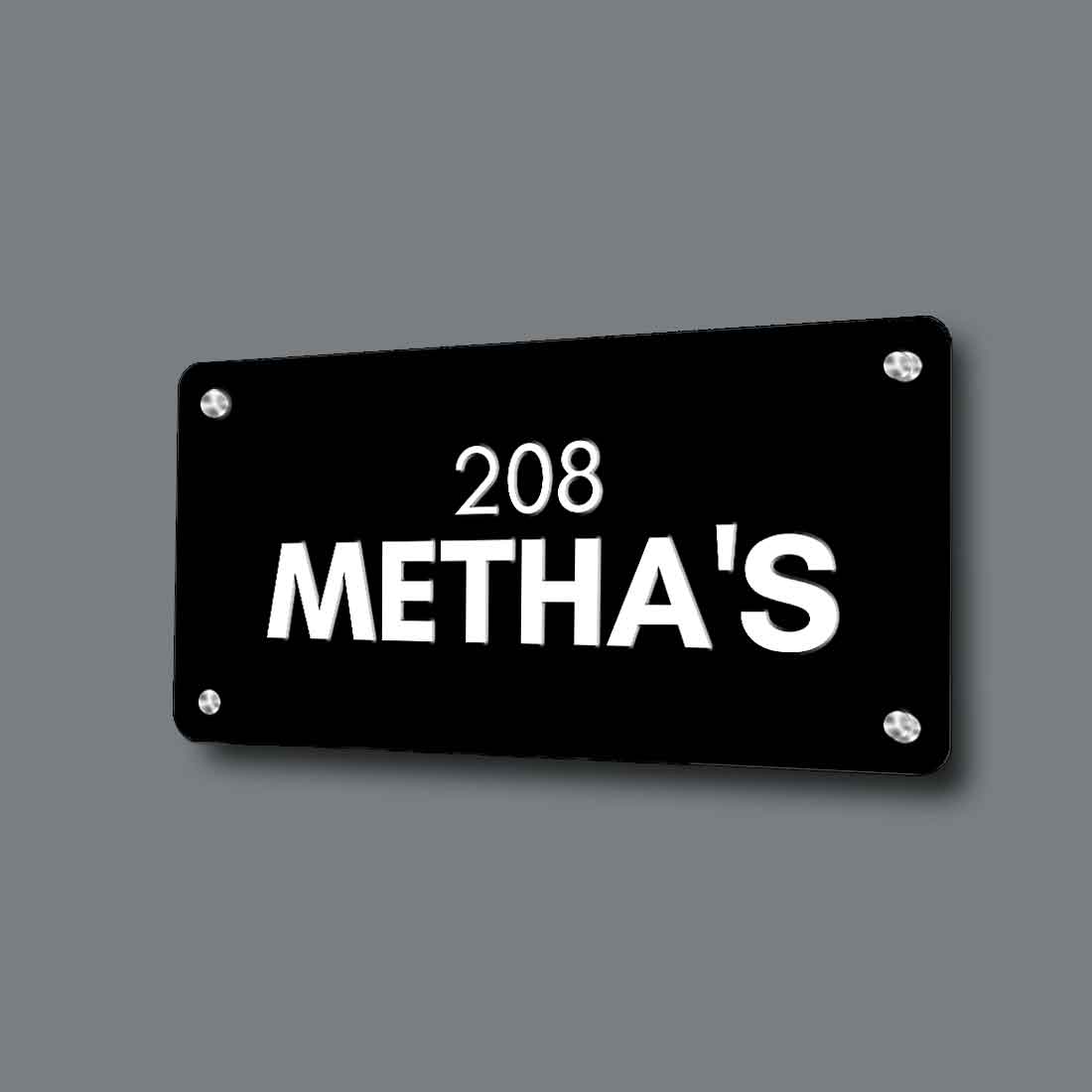 Custom Stainless Steel Name Board for Home Flats House Outdoor