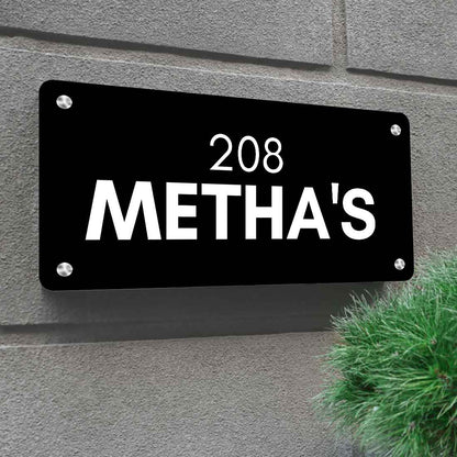 Custom Stainless Steel Name Board for Home Flats House Outdoor
