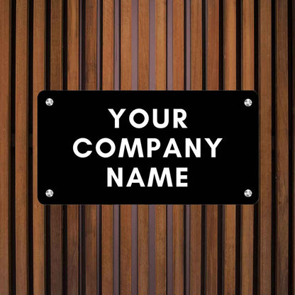 Personalized Stainless Steel Name Plates for Office Company Name Board - Add Name Logo