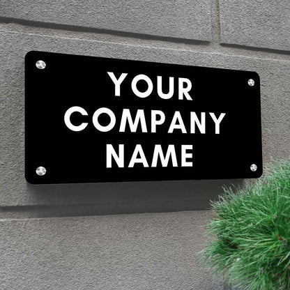 Personalized Stainless Steel Name Plates for Office Company Name Board - Add Name Logo