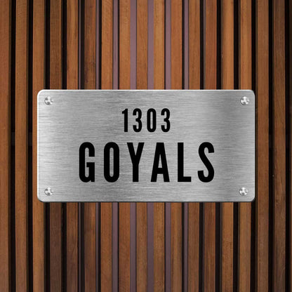 Personalized Metal Name Plate for House Outdoor Name Board