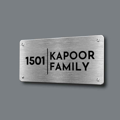 Personalised  Steel Name Plates for Houses Entrance