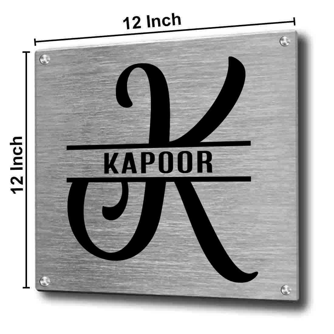 Customized Monogram Stainless Steel Name Plates for Home Outdoor Name Board