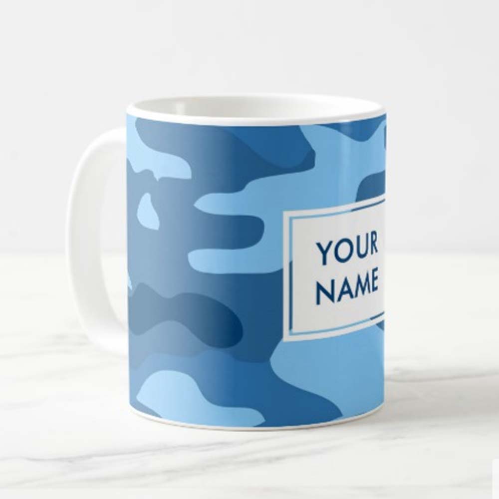 Personalized Classy Mug - Blue Camo Nutcase