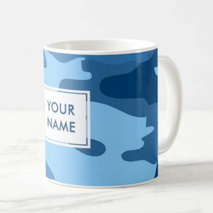 Personalized Classy Mug - Blue Camo Nutcase