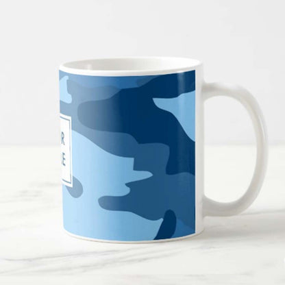 Personalized Classy Mug - Blue Camo Nutcase