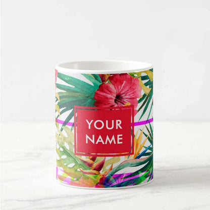 Personalized Photo Mug - Red Hibiscus Nutcase