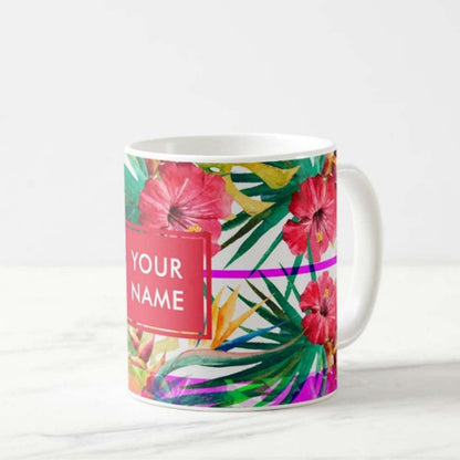 Personalized Photo Mug - Red Hibiscus Nutcase