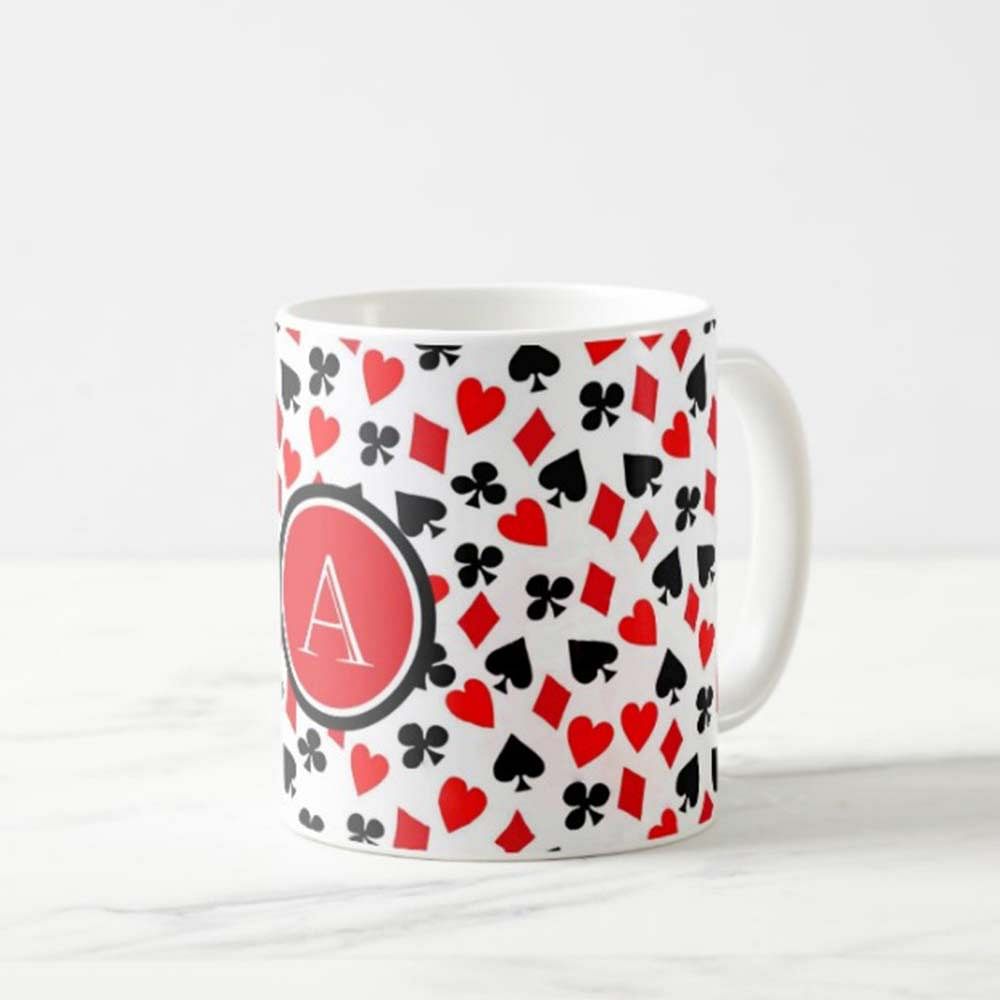 Personalized Coffee Tea Cups - Ace Hearts Nutcase