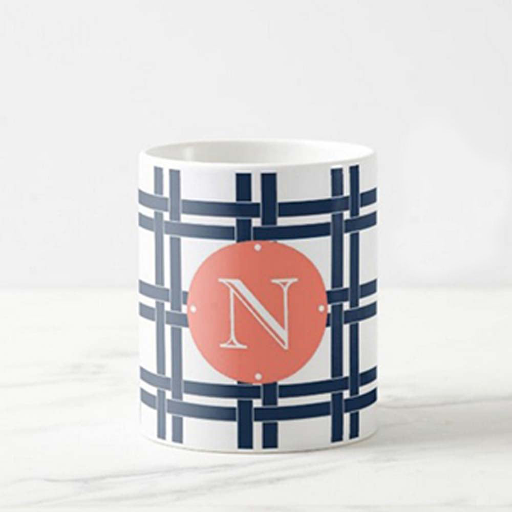 Custom Coffee Mug With Photo - Black Checks Nutcase