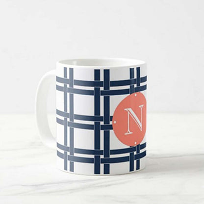 Custom Coffee Mug With Photo - Black Checks Nutcase