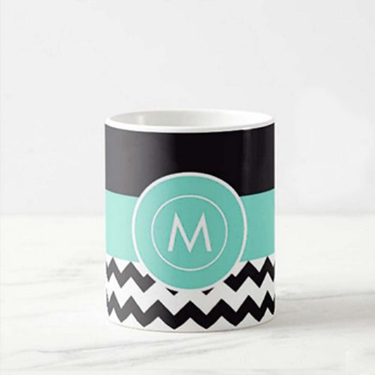 Design Your Own Mug - Blue Black Strip Nutcase