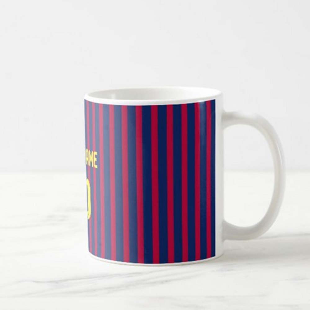 Personalized Fathers Day Mug - Red Blue Strips Nutcase