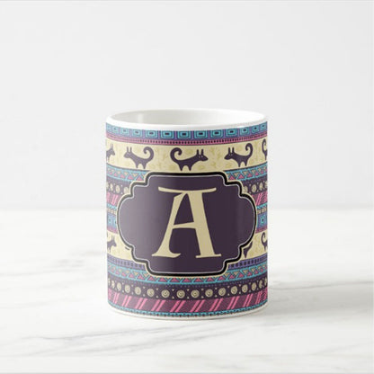 Personalised Coffee Cup - Pink Ethnic Nutcase